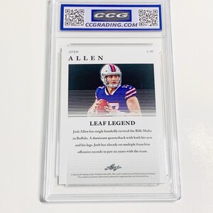 CALIFICACIÓN 9.5 2024 Leyenda JOSH ALLEN #L10 Tarjeta Buffalo Bills Mint + imagen 2