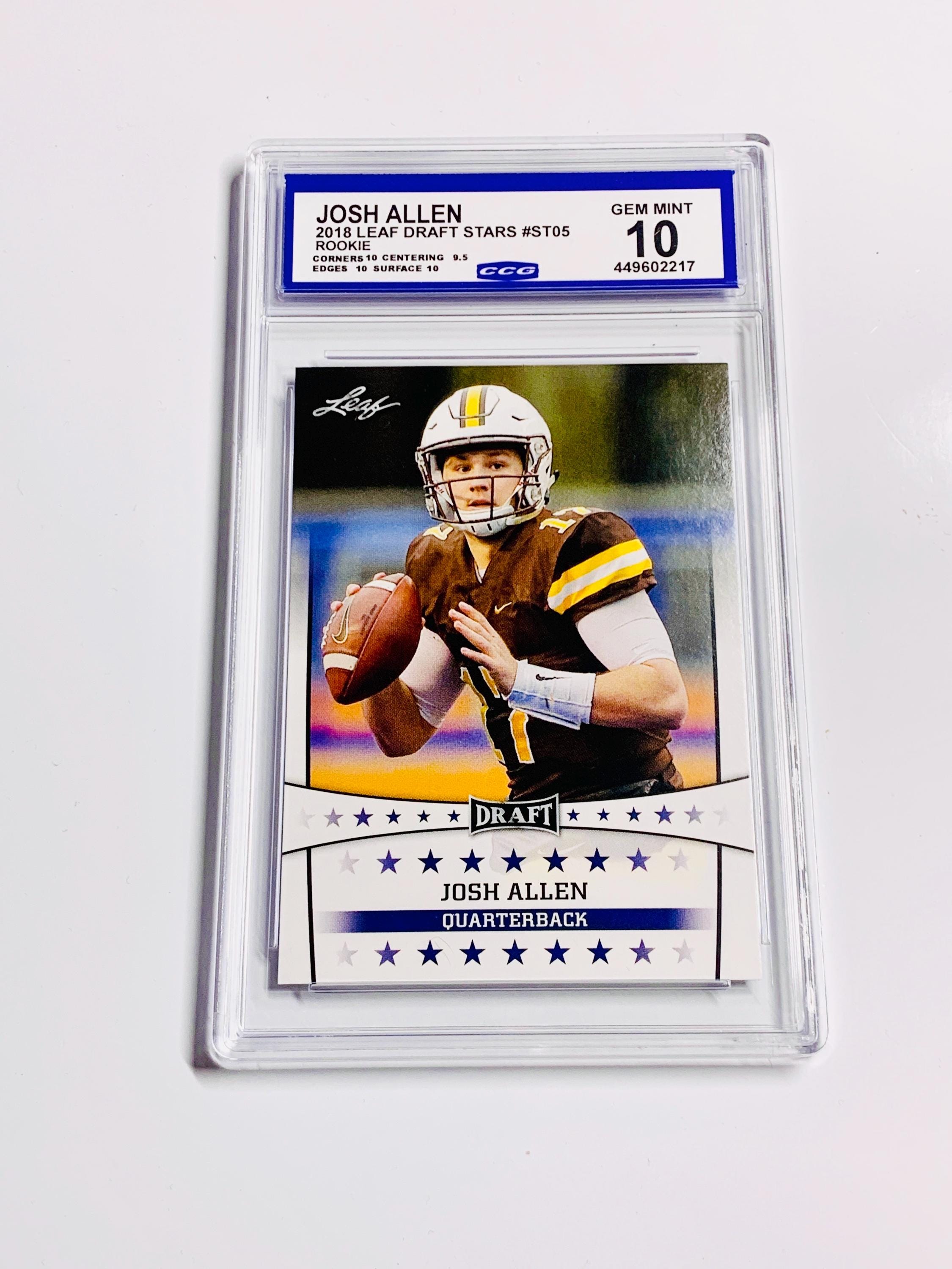 GRADED 10 JOSH ALLEN 2018 Special Release Rookie Card Draft Stars