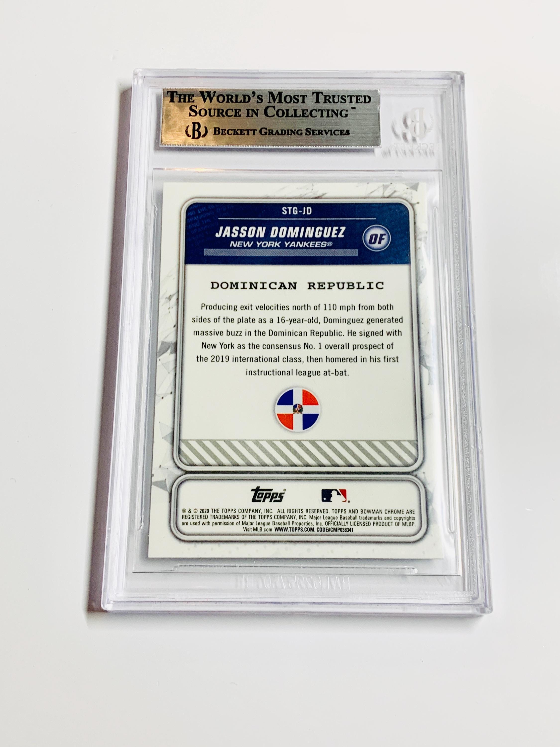 GRADED 9 JASSON DOMINGUEZ Rookie Card 2020 Bowman Chrome #200 