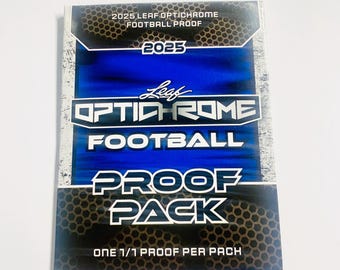 2025 OPTICHROME FOOTBALL 1/1 GARANTIZADO. Paquete sellado de fábrica. ¿Jaxson Dart? ¿Cam Skattebo? ¿Cam Ward? ¿Shedeur Sanders? ¿Jeanty? ¿Auto?
