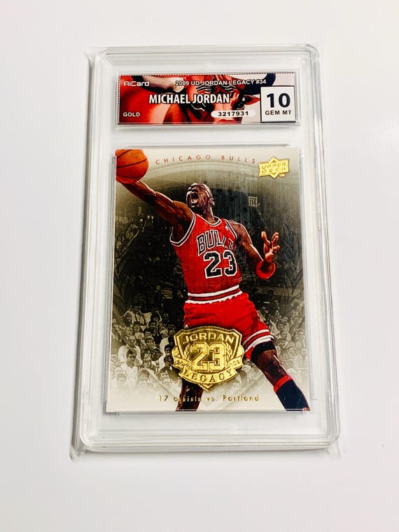 GRADED 10 MICHAEL JORDAN Gold 2009 Upper Deck Jordan Legacy #34