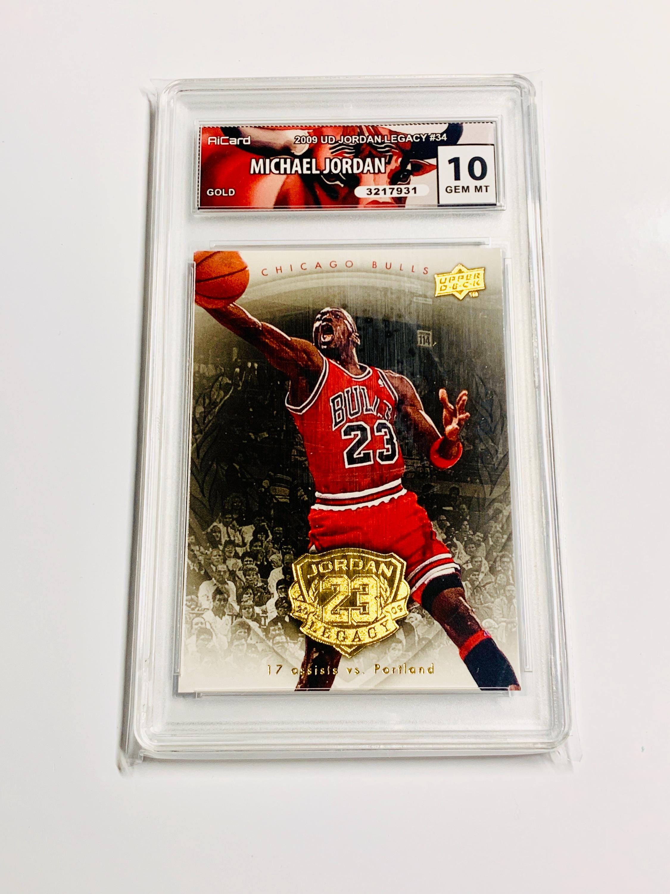 GRADED 10 MICHAEL JORDAN Gold 2009 Upper Deck Jordan Legacy #34