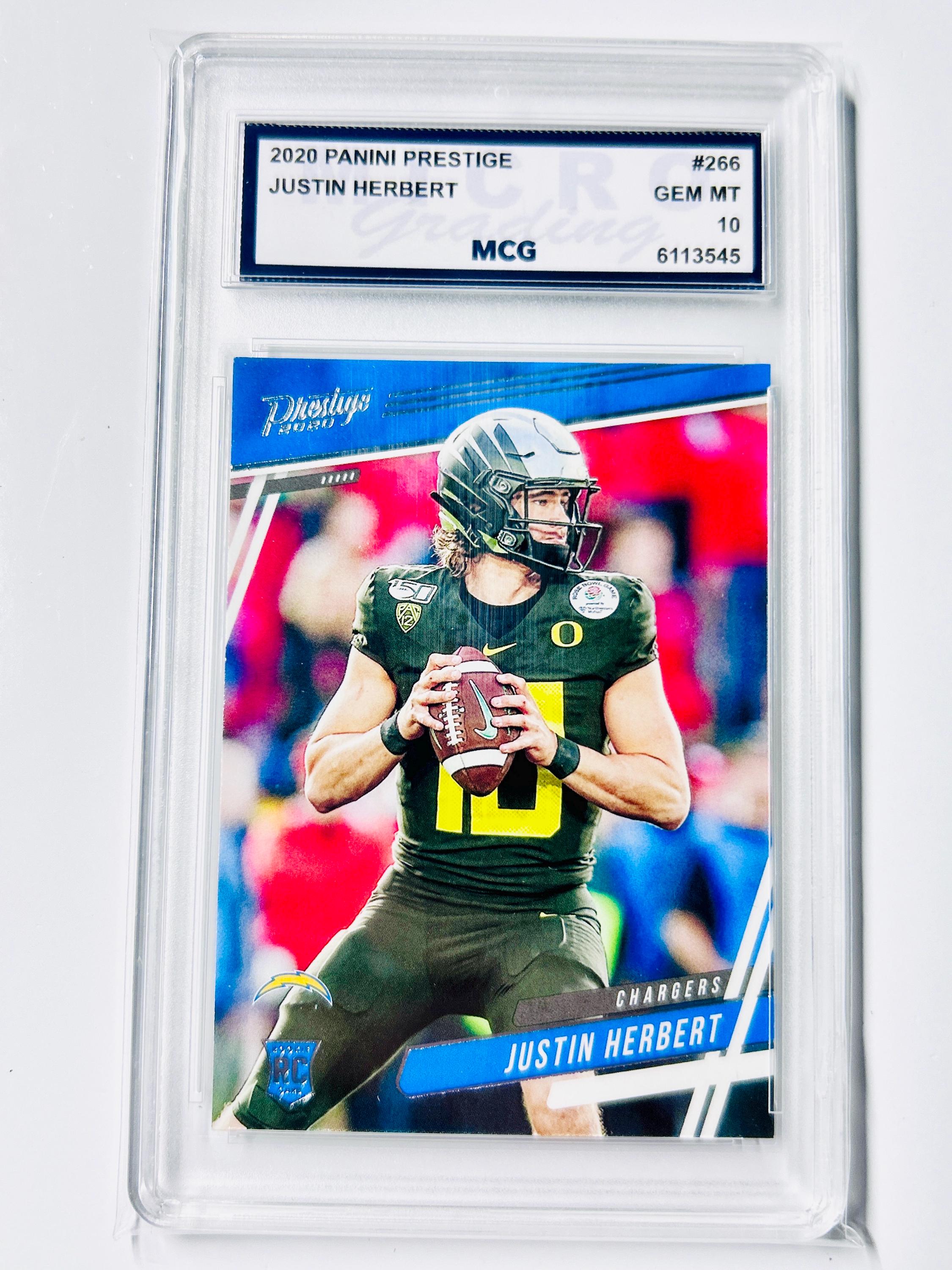 justin herbert graded rookie cards 100 Most Watched Amazon.com: Justin Herbert 2020 Panini