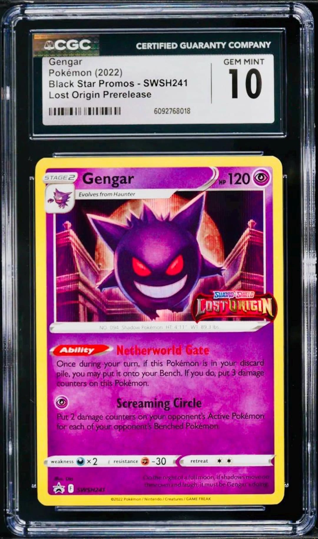 gengar holo pokemon card 1999 Crystal Series that Pokémon is Knocked Out. Gengar Holo NM 094/165 Scarlet