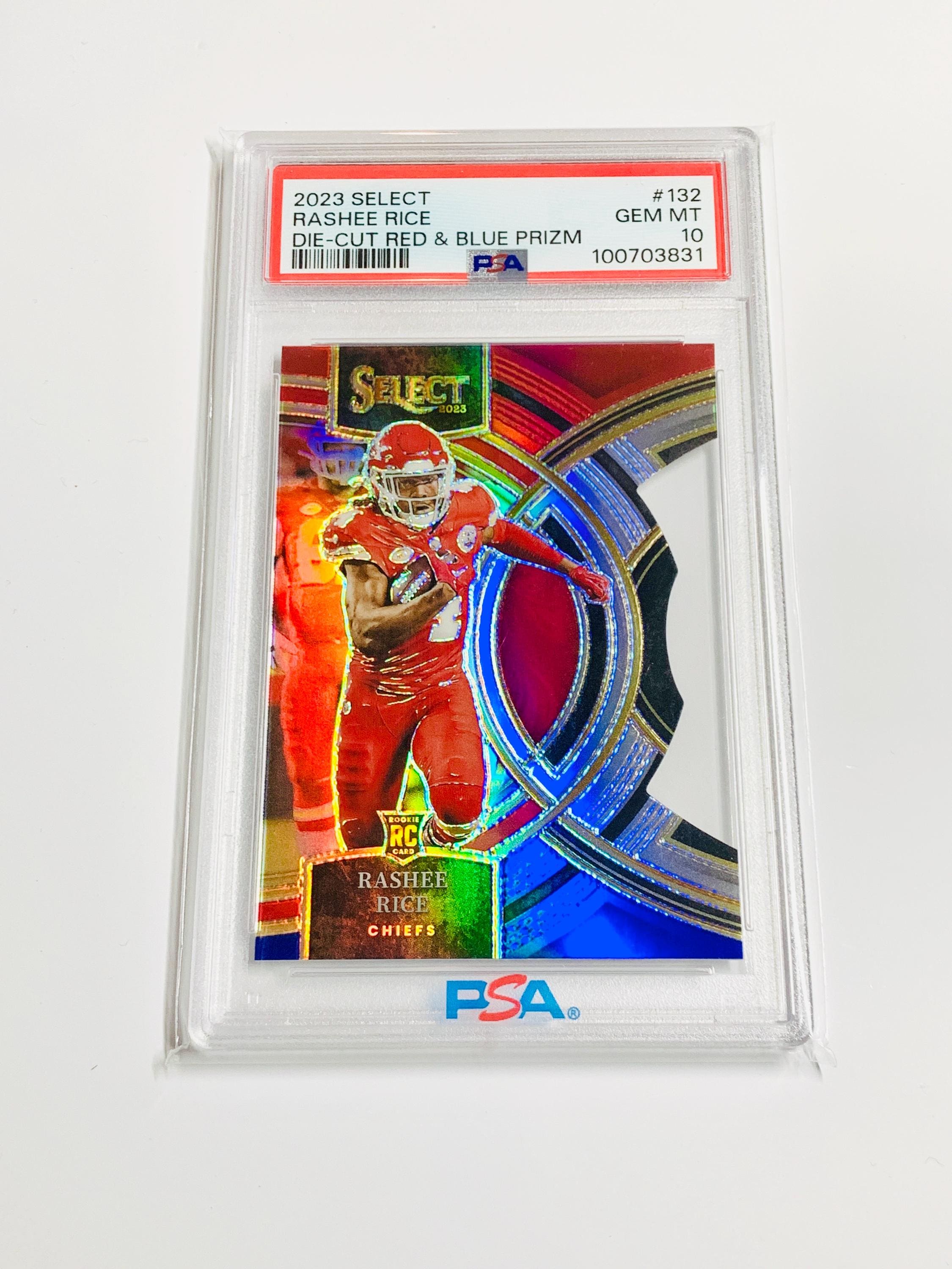 PSA 10 RASHEE RICE Rookie Card 2023 Select Die-cut Red & Blue 