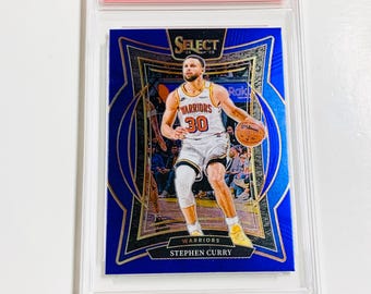 GRADED 10 STEPHEN CURRY 2024 Select Blue #7 Golden State Warriors Pristine Card