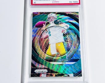 GRADED 10 BRETT FAVRE 2024 Prizm Portals Green Wave #2 Green Bay Packers Pristine Card