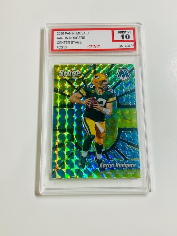 GRADED 10 AARON RODGERS 2020 Panini Mosaic Center Stage Sp Short Print  #CS13 Green Bay Packers Pristine Card - Etsy