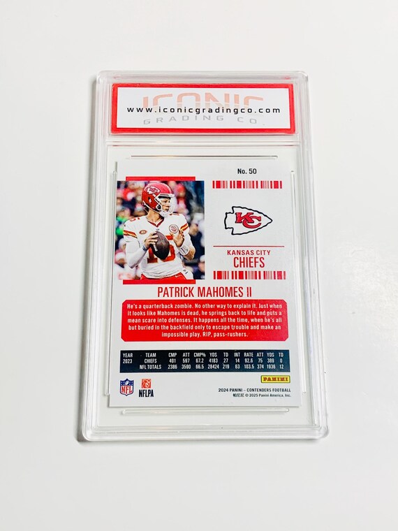 GRADED 10 PATRICK MAHOMES 2024 Contenders Retail Season Ticket #50 super  Bowl Kansas City Chiefs Pristine Card - Etsy