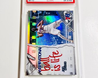 CALIFICACIÓN 10 JOEL EMBIID 2025 Topps Chrome Inspirational Holo Philadelphia 76ers Pristine Card