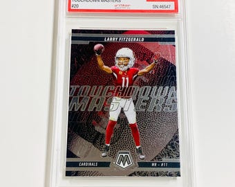GRADED 10 LARRY FITZGERALD 2025 Mosaic Touchdown Masters #20