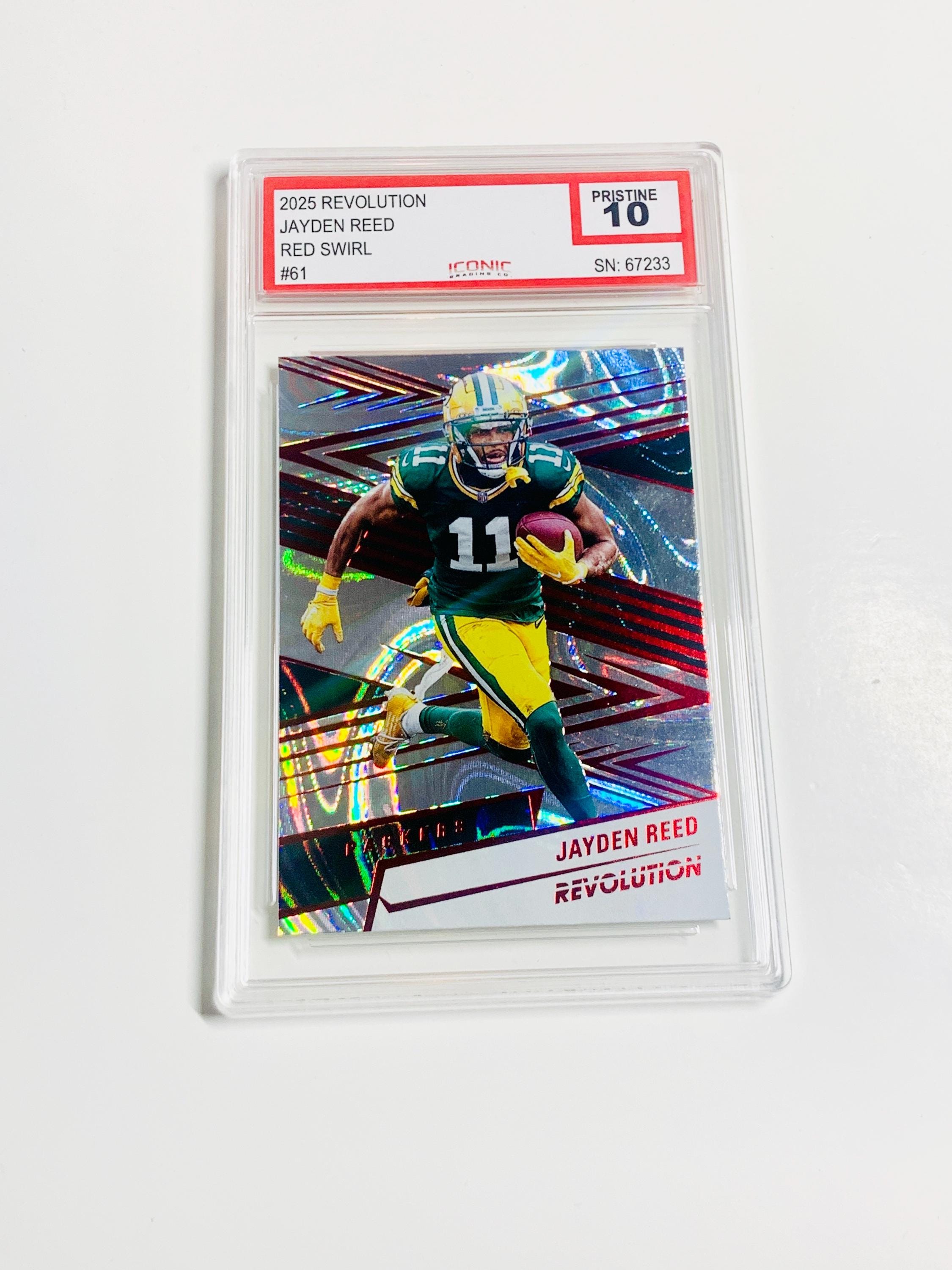 オゾンロックス ロケットライト ポイントカード景品 希少 レア GRADED 10 JAYDEN REED 2025 Revolution Red Swirl Sp Short Print