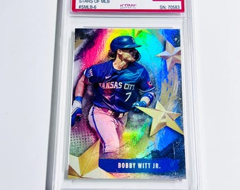GRADED 10 BOBBY WITT Jr. 2025 Topps Stars Of Mlb Holo #SMLB6 Kansas City Royals Pristine Card