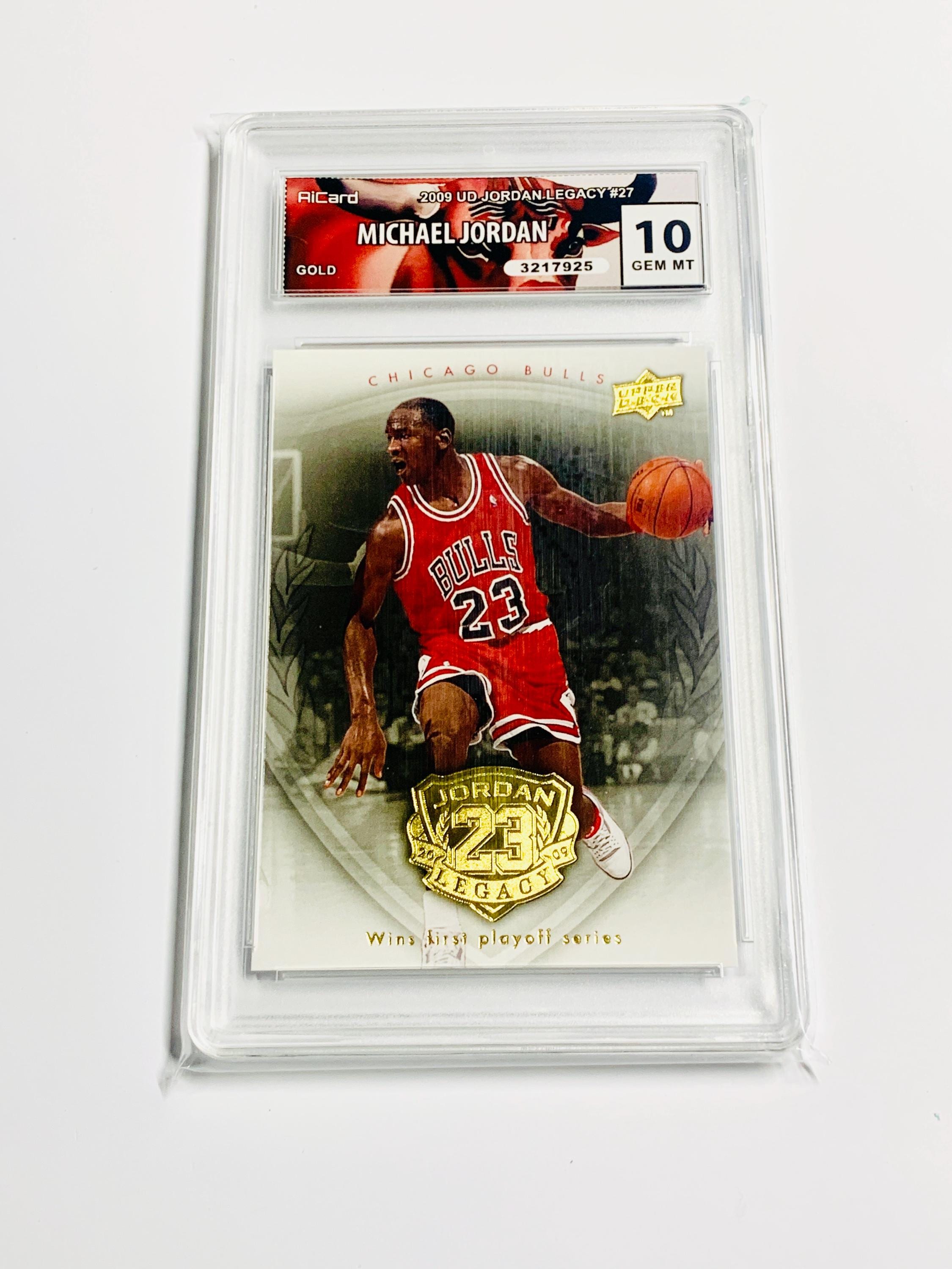 GRADED 10 MICHAEL JORDAN Gold 2009 Upper Deck Jordan Legacy #27