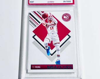 GRADED 10 TRAE YOUNG 2024 Hoops #287 Washington Wizards Atlanta Hawks Pristine Card