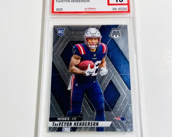 GRADED 10 TreVEYON HENDERSON Rookie Card 2025 Mosaic #325 New England Patriots PRISTINE Card