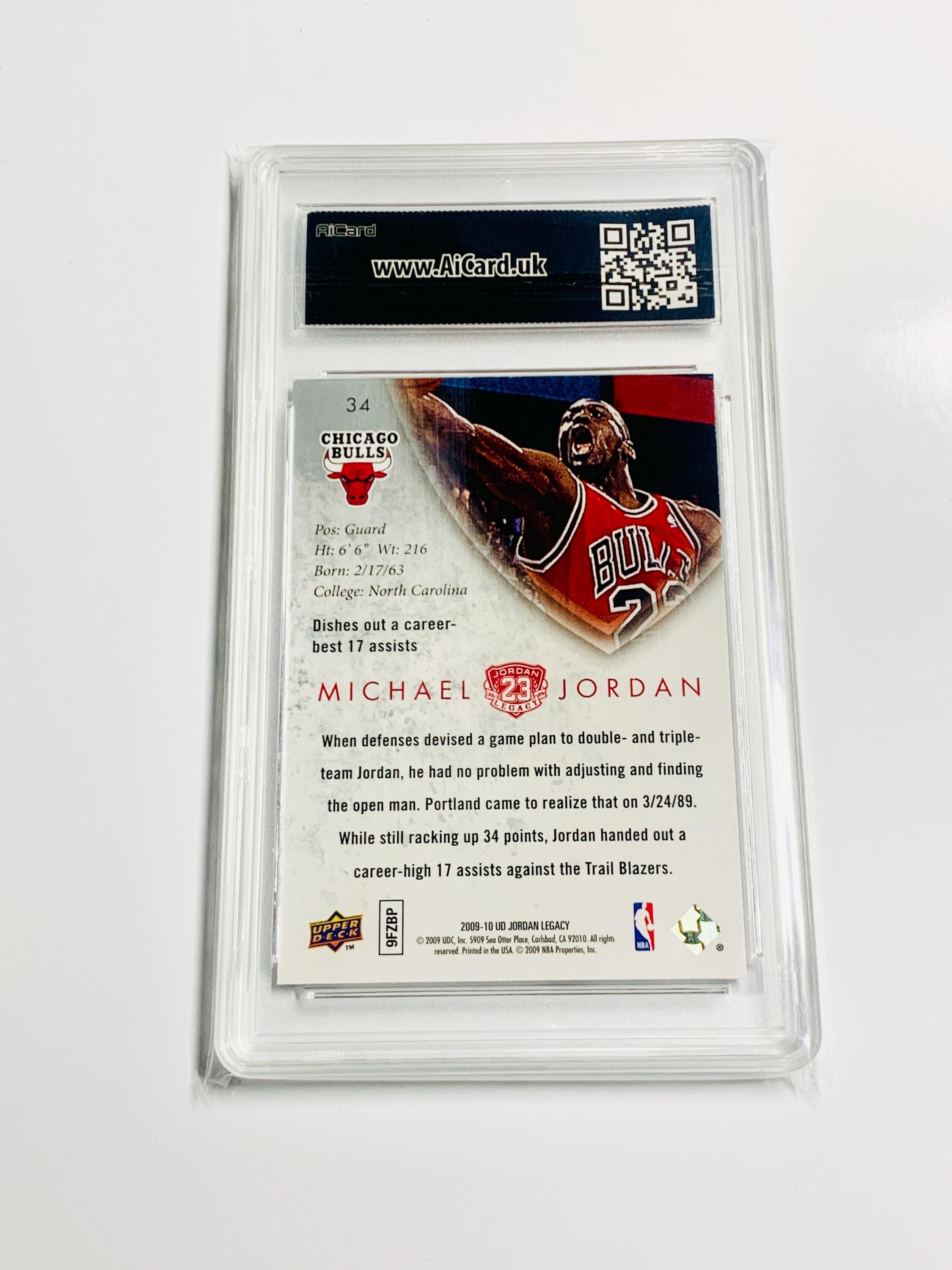 GRADED 10 MICHAEL JORDAN Gold 2009 Upper Deck Jordan Legacy #34