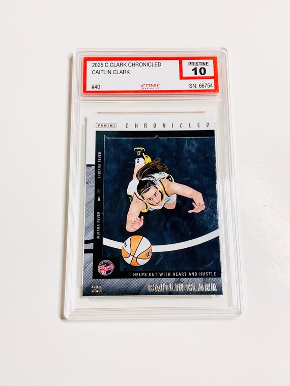 GRADED 10 CAITLIN CLARK 2025 C.C. Chronicled #40 “helps Out With