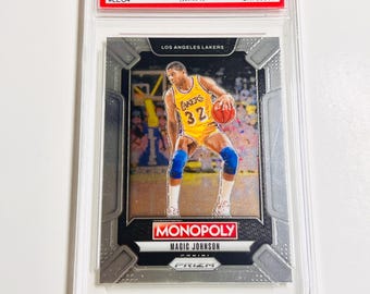CALIFICACIÓN 10 MAGIC JOHNSON 2024 Prizm Monopoly Legends #LEG4 Tarjeta impecable de Los Angeles Lakers