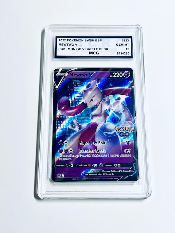 GRADED 10 MEWTWO V Full Art 2022 Pokemon Swsh Bsp Pokemon Go V Battle Deck  #223 Gem Mint - Etsy