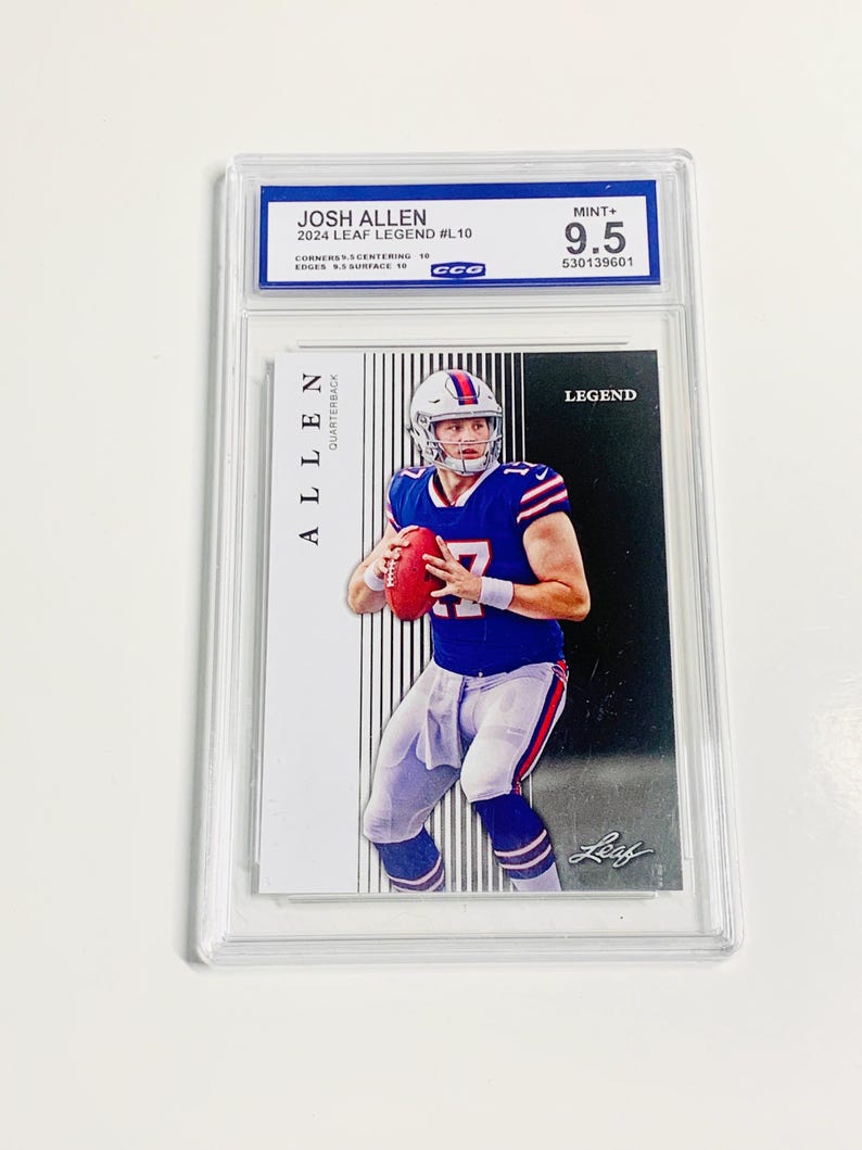 CALIFICACIÓN 9.5 2024 Leyenda JOSH ALLEN #L10 Tarjeta Buffalo Bills Mint + imagen 1