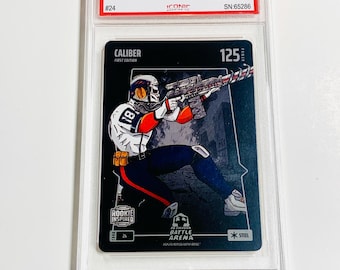 CALIFICACIÓN 10 CALEB WILLIAMS "Calibre" Primera edición inspirada en novatos 2024 Bo Jackson Battle Arena Alpha #24 Chicago Bears Tarjeta impecable