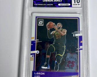 GRADED 10 LeBRON JAMES 2020 Panini Donruss Optic Los Angeles Lakers Gem Mint