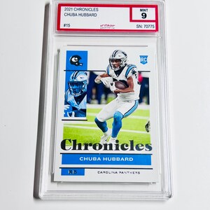 GRADED CHUBA HUBBARD Rookie Card 2021 Chronicles #15 Carolina Panthers Card Mint