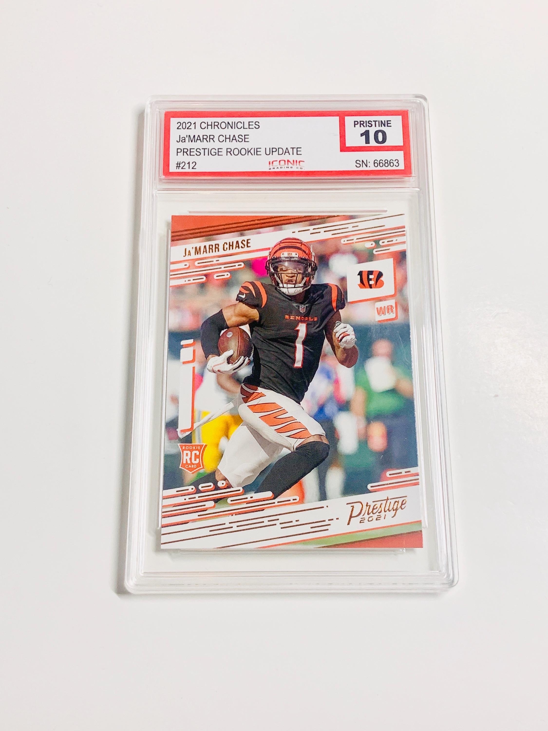 GRADED 10 Ja'marr CHASE Rookie Card 2021 Chronicles Prestige