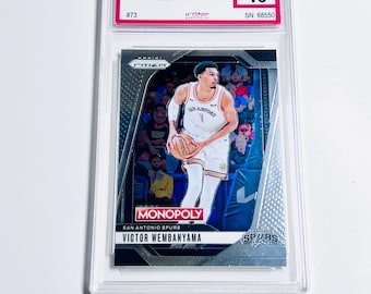 GRADED 10 VICTOR WEMBANYAMA 2024 Prizm Monopoly #73 San Antonio Spurs Pristine Card