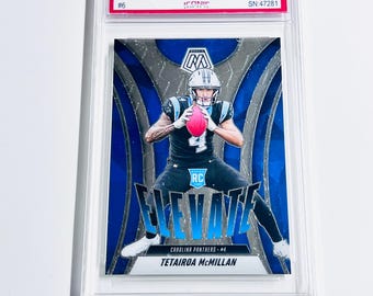 GRADED 10 TETAIROA McMILLAN Rookie Card 2025 Mosaic Elevate #6 Carolina Panthers PRISTINE Card