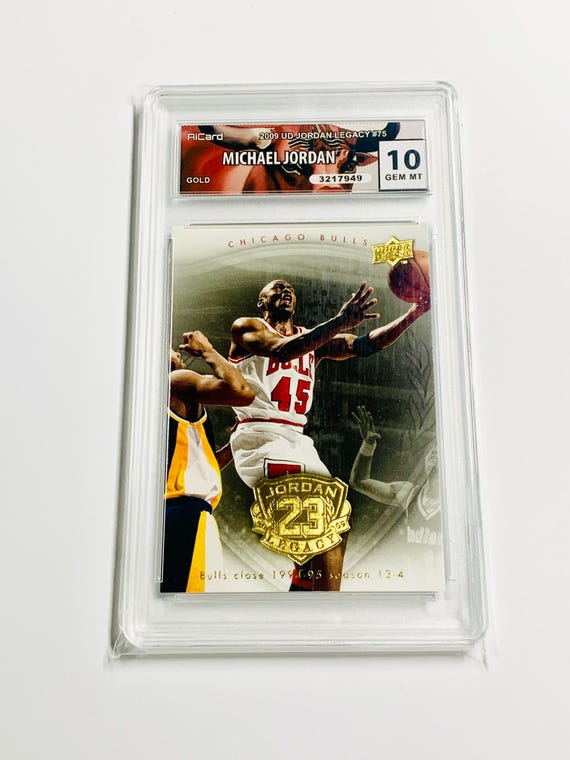 GRADED 10 MICHAEL JORDAN Gold 2009 Upper Deck Jordan Legacy #75 Chicago  Bulls G.O.A.T Gem Mint - Etsy