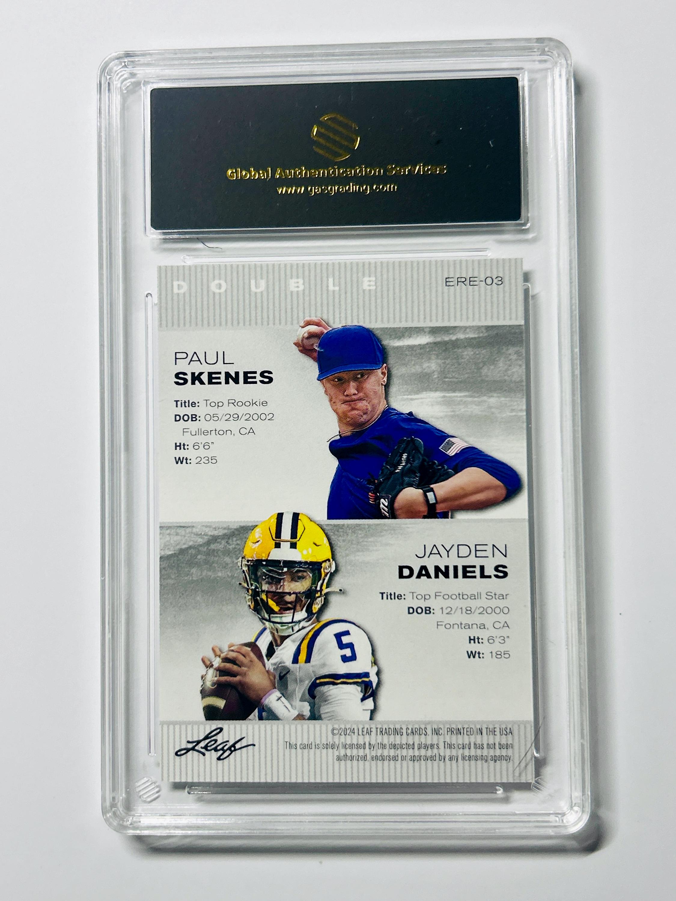 GRADED 10 PAUL SKENES / Jayden Daniels 2024 Special Release