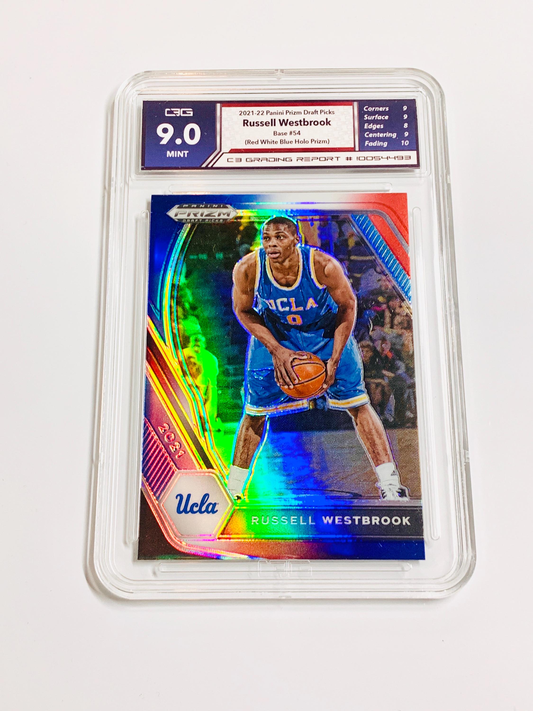 GRADED RUSSELL WESTBROOK 2021-22 Panini Prizm Draft Picks Red