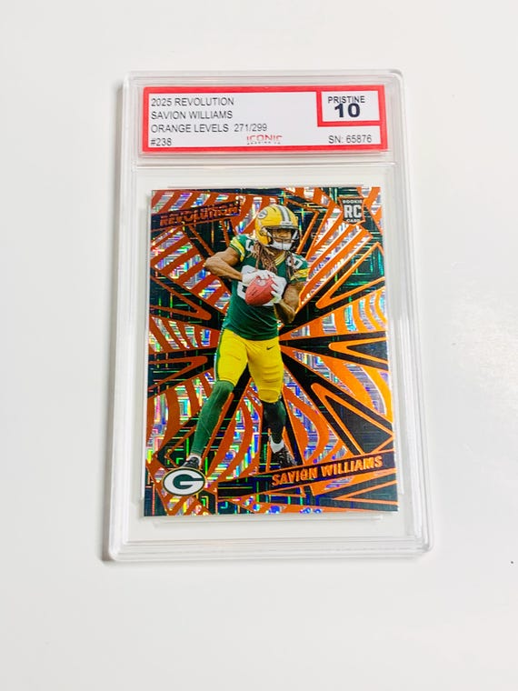 GRADED 10 SAVION WILLIAMS Rookie Card 2025 Revolution Orange