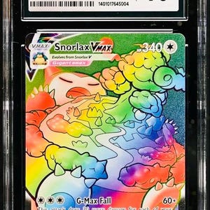 CGC 10 SNORLAX VMAX Sword & Shield Secret Rare Holo Pokemon Full Art  206/202 Graded Card Gem Mint - Etsy