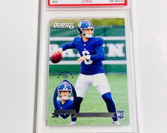 GRADED 10 JAXSON DART Rookie Card 2025 Donruss Retro 1995 #33 New York Giants Pristine Card