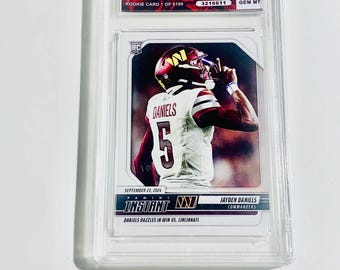 Tarjeta de novato Jayden Daniels n.° 54 de la NFL Panini Instant 2024 (clasificada al 10%, 1 de 6199)