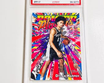 CALIFICACIÓN 10 Tarjeta de novato de Dylan Harper 2025 Topps Power Players #PP17 Tarjeta impecable de los San Antonio Spurs
