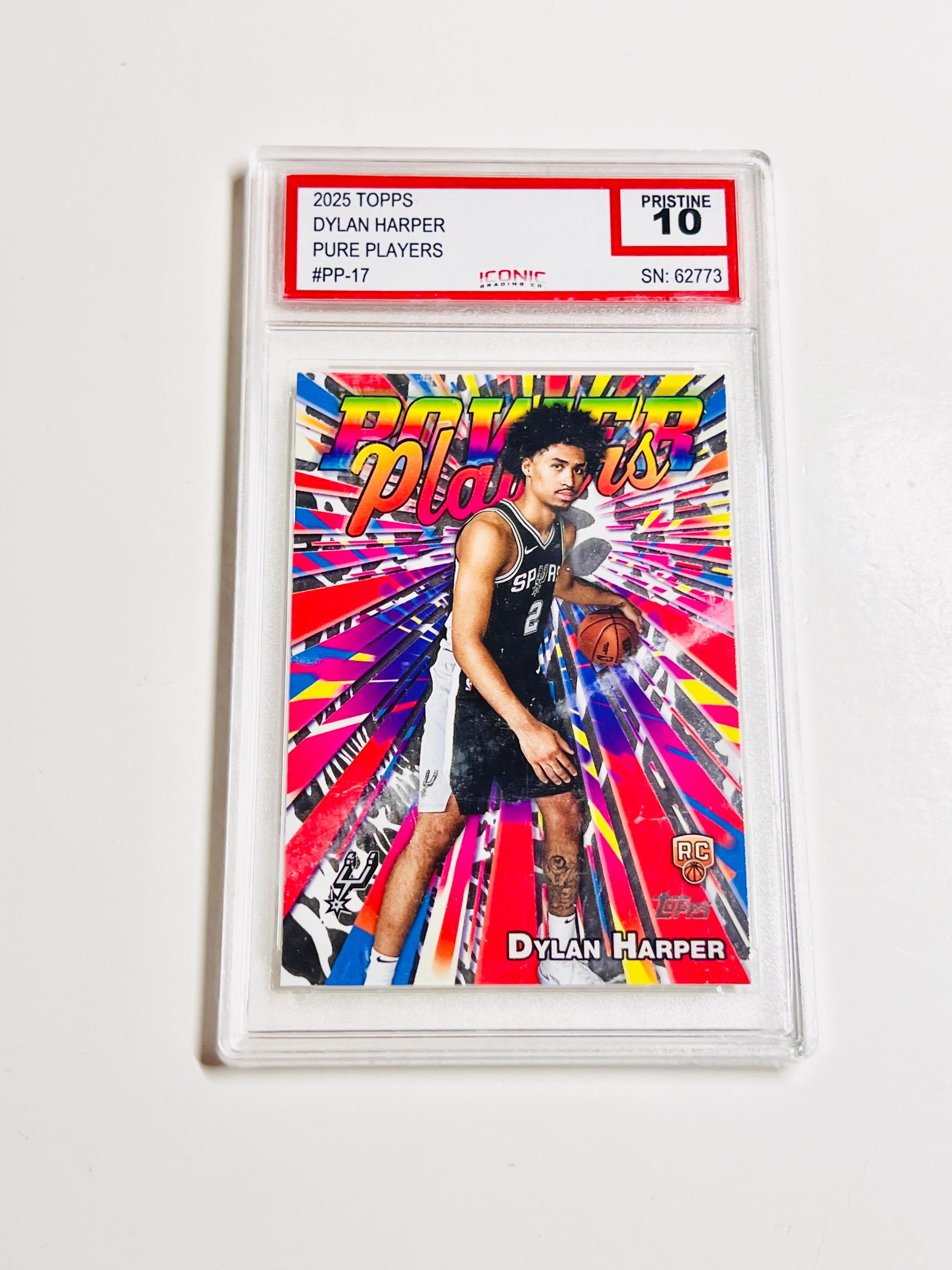 GRADED 10 DYLAN HARPER Rookie Card 2025 Topps Power Players #PP17 
