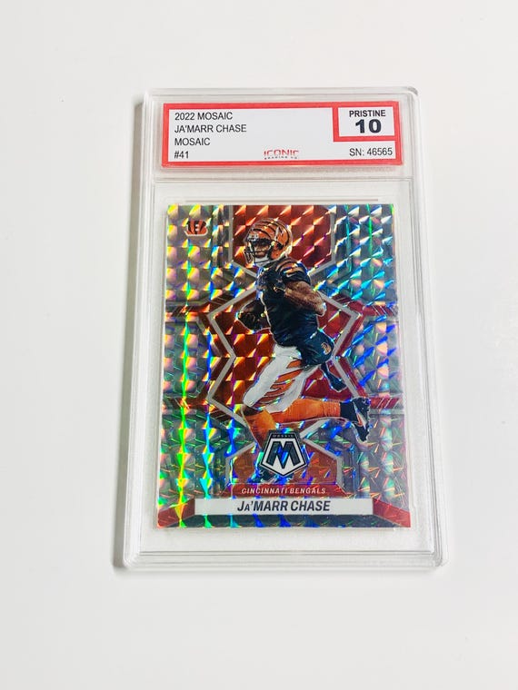 THOMAS O'MARREY選手カード GRADED 10 Ja'marr CHASE 2022 Mosaic Silver Mosaic Prizm #41