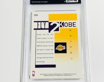 GRADED KOBE BRYANT 2000 Upper Deck Victory #298 “fly 2 Kobe” Los