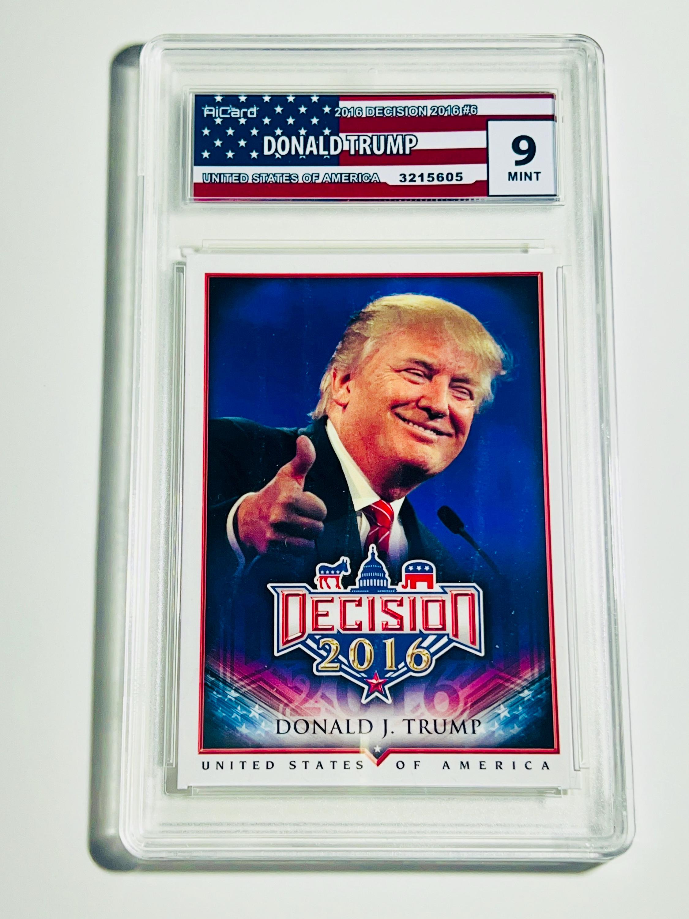 GRADED DONALD TRUMP Card 2016 Decision 2016 United States of