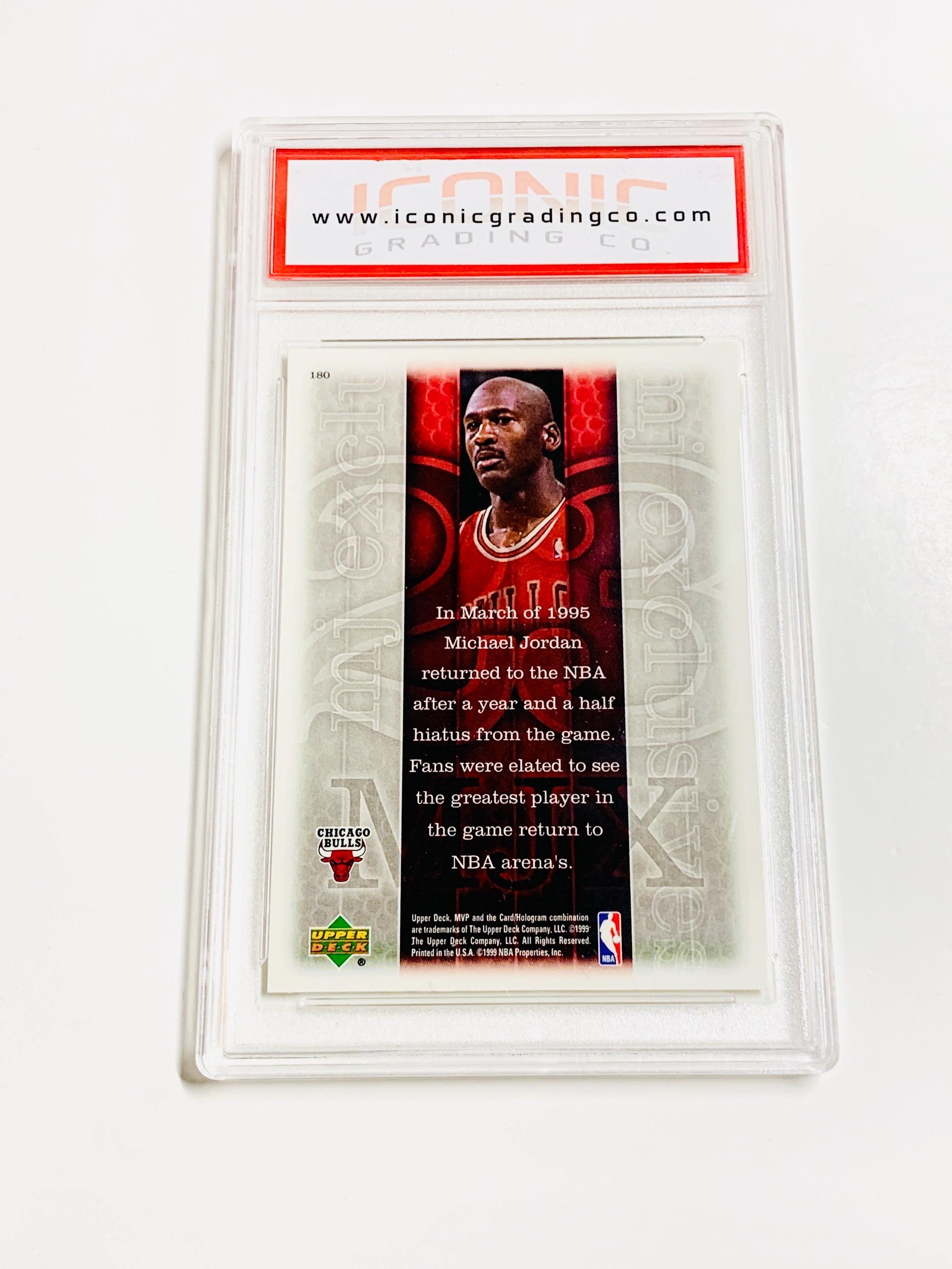 GRADED 10 MICHAEL JORDAN 1999 Upper Deck Mvp Mj Exclusives #180