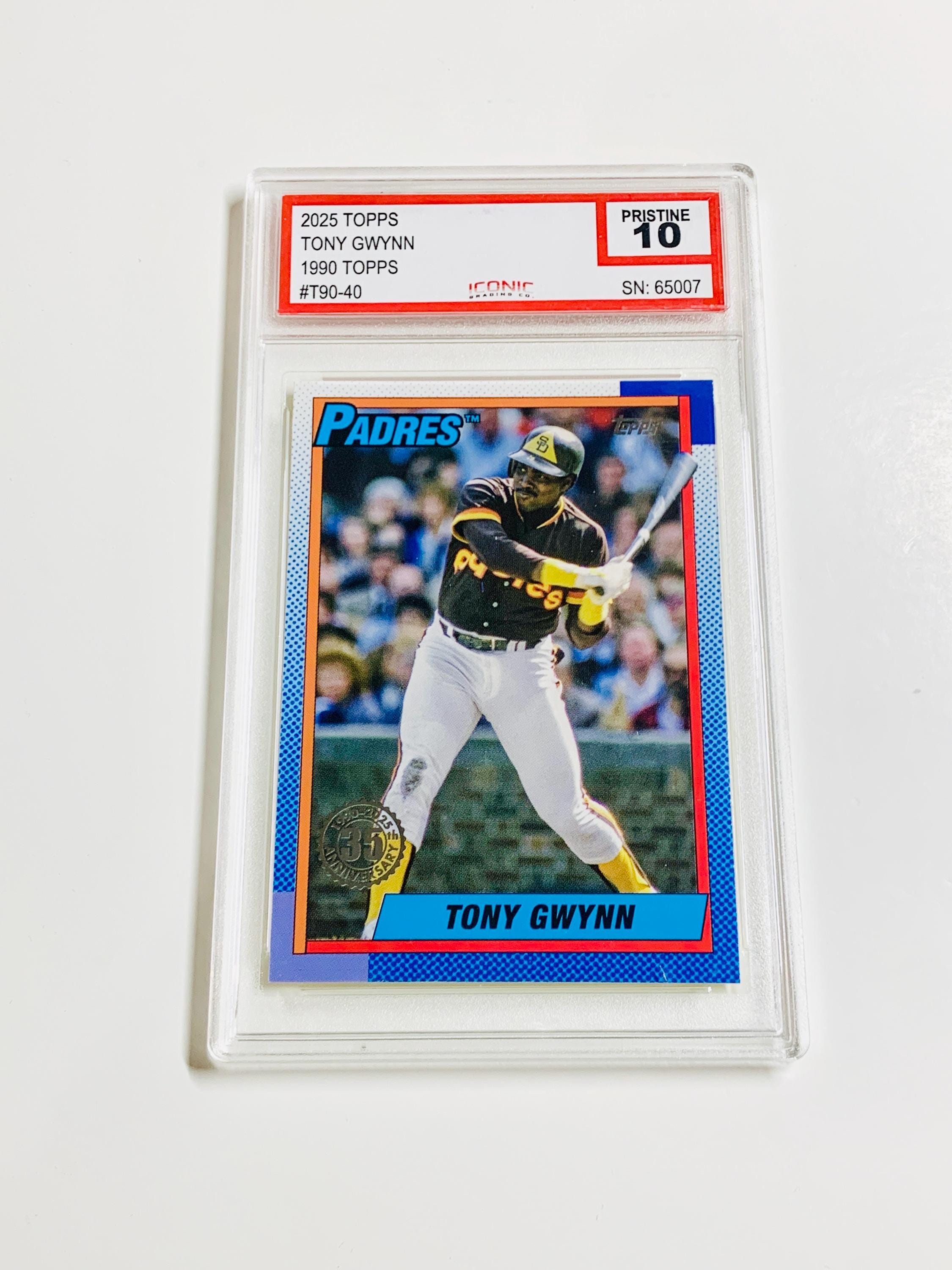 GRADED 10 TONY GWYNN 2025 Topps 1990 Topps 35th Anniversary #40