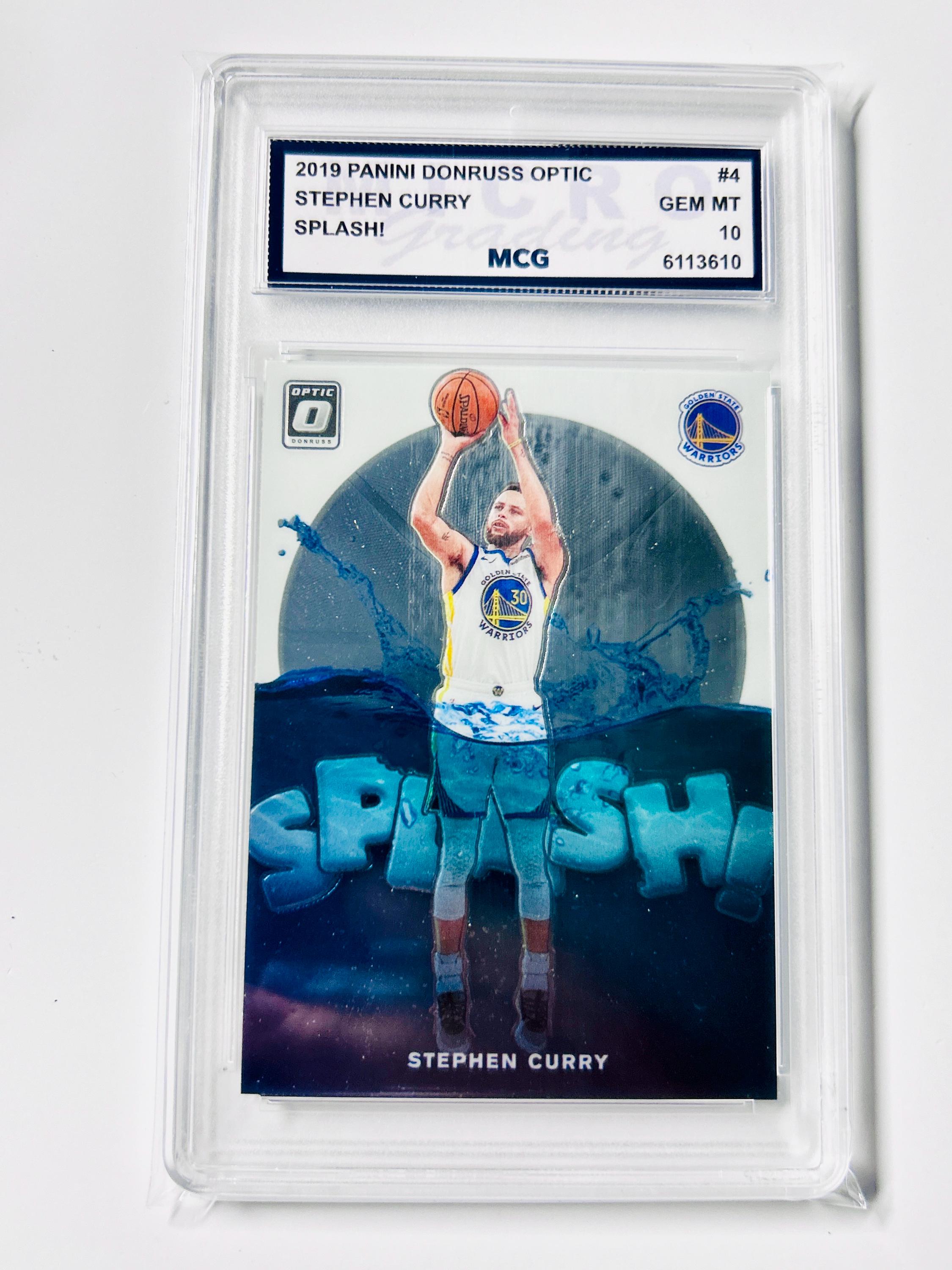 NBA panini Stephen Curry 10枚限定Card GRADED 10 STEPHEN CURRY 2019 Panini Donruss Optic Splash! Golden