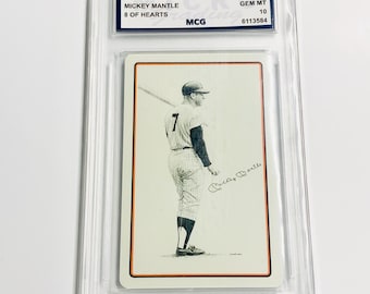 GRADED 10 MICKEY MANTLE 1978 Sports Deck Div. New York Yankees Card Gem Mint