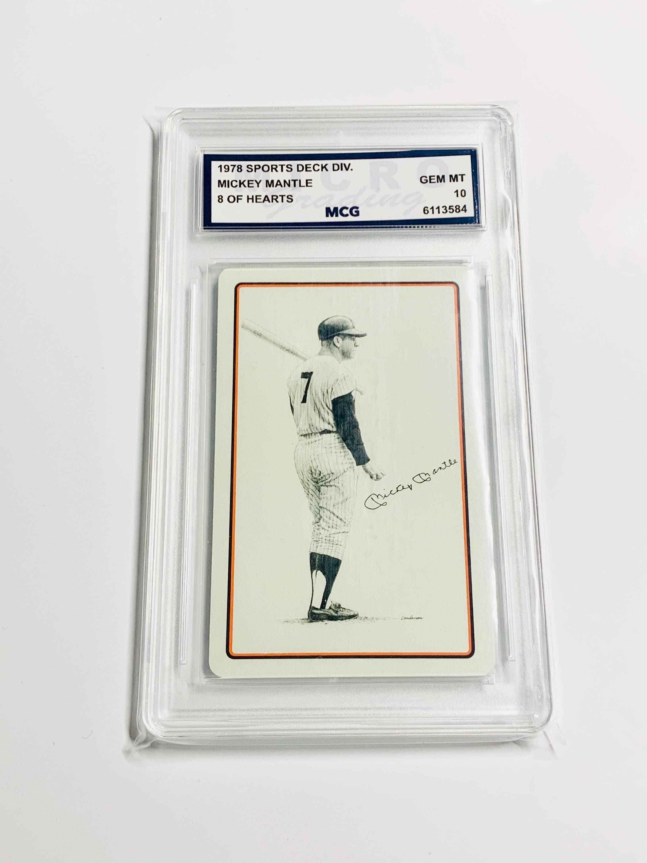 GRADED 10 MICKEY MANTLE 1978 Sports Deck Div. New York Yankees
