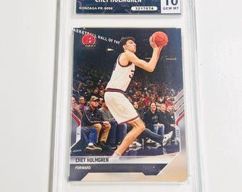 GRADED 10 CHET HOLMGREN Limited Edition 1 Of 6096 Rookie Card 2021 Bowman Next #34 Gonzaga Okc Thunder Gem Mint