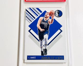 CALIFICADO 10 LUKA DONCIC 2024 Hoops #281 Los Angeles Lakers Tarjeta impecable